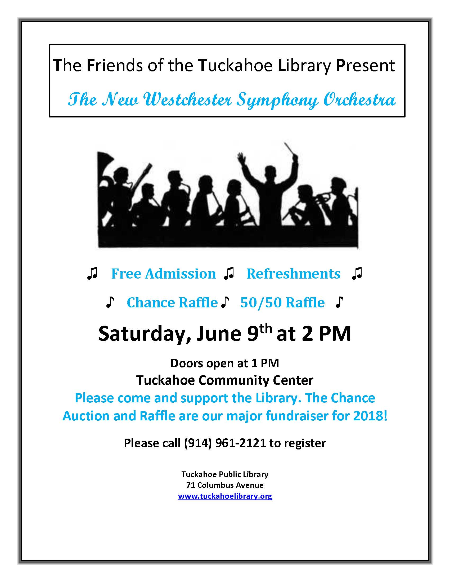Tuckahoe Library westchester symphony orchestra FLYER 2018